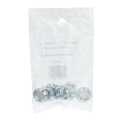 Iberville Steel knockout closure 3/4 in. (Bag of 8 units)